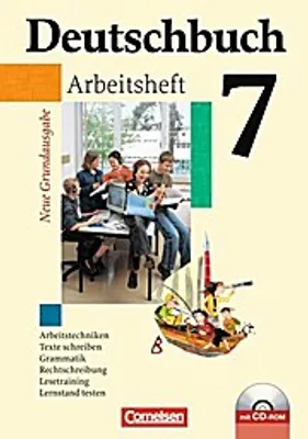 Produktbild von Deutschbuch 7. Schuljahr. Arbeitsheft mit Lösungen und CD-ROM. Neue Grundausgabe