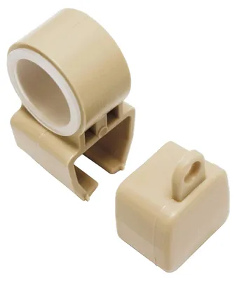 Produktbild von Gardinia Halter und Endkappe für U-Lauf, beige, 2-er Pack