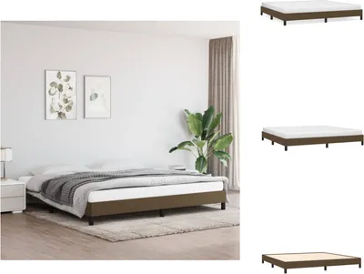 Immagine prodotto di vidaXL Struttura letto in tessuto marrone scuro 200x200 cm - Letti e strutture letto