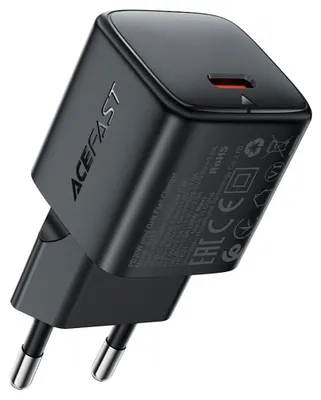 Zdjęcie produktu dla Acefast Ładowarka ładowarka (technologia PD30W, kabel USB-C USB-C - czarna