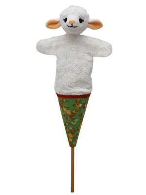 Obrázek produktu pro Maňásek na tašku ovce 35 cm Pestrobarevné, 12404A