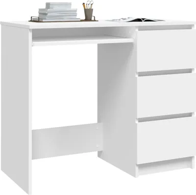 Produktbild von "im Sonderangebot"Schreibtisch/Büro-Möbel - CLORIS - Computertisch moderner - Weiß 90x45x76 cm Holzwerkstoff - DEMöbel9960934