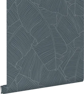 Immagine prodotto di ESTAhome carta da parati foglie blu grigio 50 x 900 cm