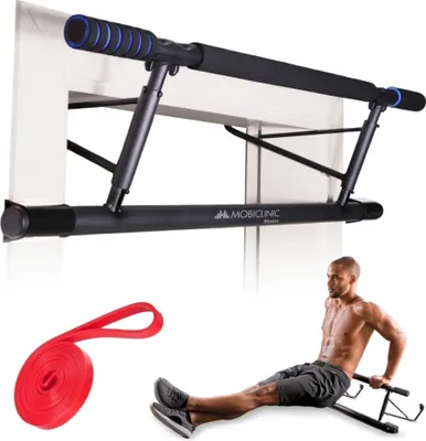 Immagine prodotto di Mobiclinic Barra per trazioni telaio della porta senza attrezzi K5 Max. 200 kg con elastico Home Training Facile da riporre