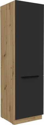 Obrázok produktu pre Potravinová skriňa LUNARA - šírka 60 cm, čierna / dub artisan