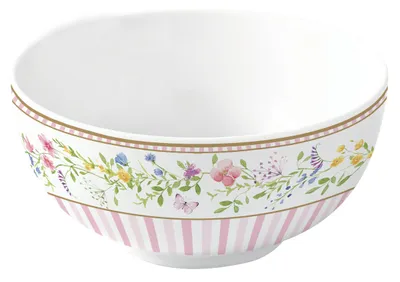 Produktbild von Dessertschale HAPPY EASTER mit Blumen und Hasen D. 12cm Porzellan Easy Life