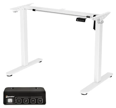 Elektrisches Stehpult-Gestell, weiß, 73-118 cm, 95-135 cm