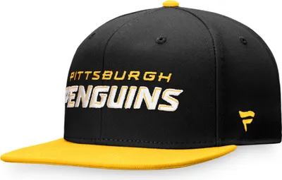 Zdjęcie produktu dla Czapka z daszkiem typu snapback dla mężczyzn z motywem Pittsburgh Penguins NHL w charakterystycznej kolorystyce