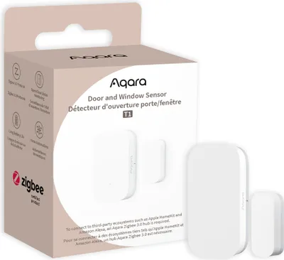 Produktbild von Aqara Smart Home Tür- und Fenstersensor T1, Tür-/Fensterkontakt, Erfordert Aqara Hub, Zigbee-Verbindung, Echtzeit-Alarm und Mitteilung, Detektoren