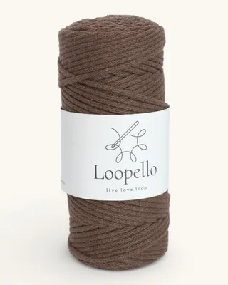 Produktbild von Loopello Baumwollkordel Pro 3 mm 100 m – Dunkelbraun