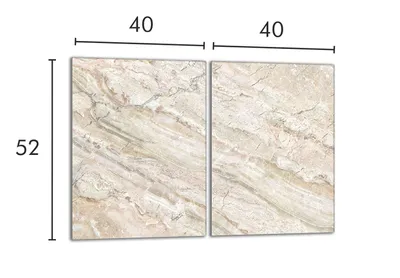 Produktbild von Glasherdplattenschutz 2x40x52 Marmor