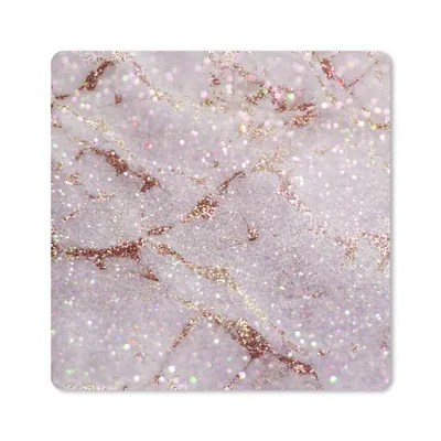 Obrázok produktu pre Podložka pod myš - Mramor - fialová - trblietky - 30x30cm - Rohožka pod myš