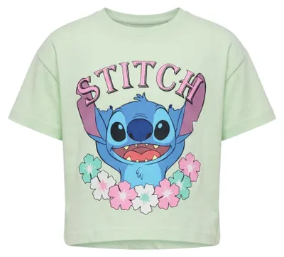 Produktbild von Disney Stitch Kinder Mädchen T-Shirt Kurzarm Shirt - Grün, 104
