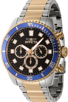 Produktbild von Invicta Pro Diver 46059 Herren armbanduhr - Quarzuhrwerk - Edelstahl mit schwarzen zifferblat - 45mm