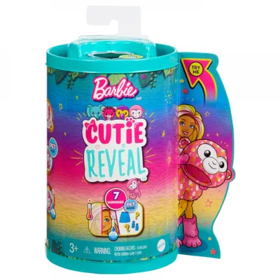 Produktbild von Barbie Cutie Reveal Chelsea Puppe im Affen-Kostm (Dschungel-Serie)
