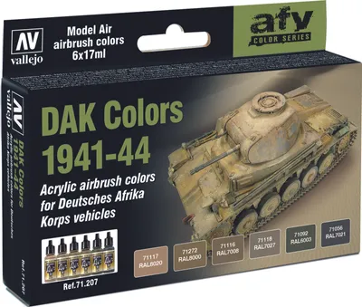 Obrázok produktu pre Vallejo 71.207, 17 ml, Hnedá, Zelená, Šedá, Olivový, Matte, Fľaša