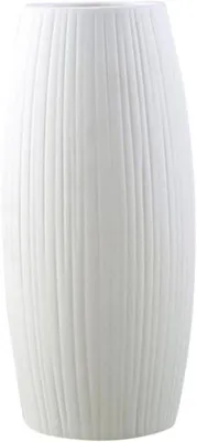 Productafbeelding van Keramische Vaas - Decoratieve Vaas - Bloemstukken Maken - Minimalistisch Design - 22.3 cm Hoog - Wit