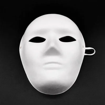 Zdjęcie produktu dla 10 sztuk masek do samodzielnego ozdabiania - białe papierowe maski - idealne do malowania ręcznie - idealne na karnawał i Halloween