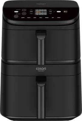 Obrázek produktu pro Fritéza bez oleje COSORI Turbo Tower Chef Edition, 10,8 l, 2 nádoby, 6 programů, 2630 W, černá