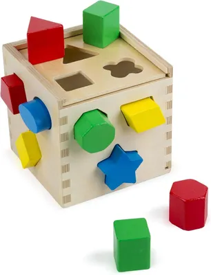 Imagen del producto de Cubo de clasificación – Juguete que fomenta el desarrollo – Desarrolla habilidades motoras – Regalo ideal para niños y niñas