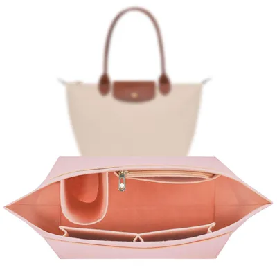 Image de Organiseur de sac Longchamp, organiseur Longchamp Pliage L, organiseur d'intérieur de sac, organiseur de sac, organiseur de sac à main en feutre à plusieurs compartiments, organiseur de sac en feutre à plusieurs compartiments