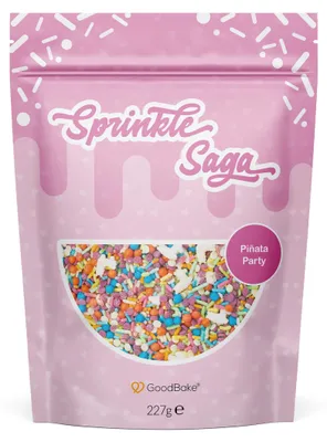 Produktbild von GoodBake Streusel-Mix Pinata Party 227g – bunte Zuckerstreusel, Tortendeko & Backdekoration