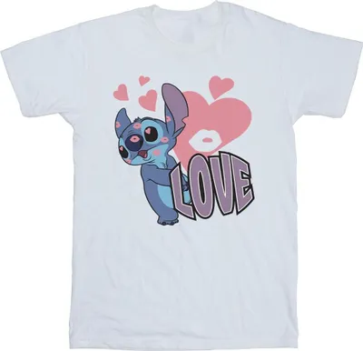 Produktbild von Lilo & Stitch - "Love Hearts" T-Shirt für Jungen BI54389 (152-158) (Weiß)