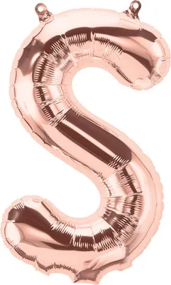 Produktbild von Folienballon Buchstabe S, rosegold, ca. 80 cm, für Luftbefüllung