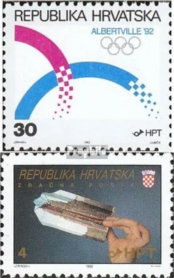 Produktbild von Briefmarken Kroatien 1992 Mi 188,189 (kompl.Ausg.) gestempelt Olymp. Winterspiele