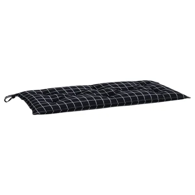 Produktbild von Gartenbank-Auflage Schwarz Karomuster 100x50x7 cm Oxford-Gewebe