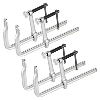 Obrázek produktu pro VEVOR svorky, balení 4 kusů, rozsah upnutí 30,48 cm, výška 120 mm, nosnost 545 kg, svorky vyrobené z oceli, s otočnou čelistí a T-úchopkou, vhodné pro zpracování dřeva a kovu
