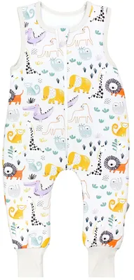 Produktbild von TupTam Baby Ganzjahresschlafsack mit Füßen - 2,5 TOG -  - Unisex, Farbe: Safaritiere bunt, Größe: 116-122