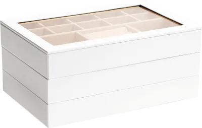 Produktbild von ADEL DREAM Stapelbares Schmucktablett Schmuckschatpfanne Aufbewahrung Schublade Lagerung-3 Folien Schmuck Aufbewahrung Damen Schmuckschatpfe.