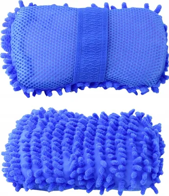 Zdjęcie produktu dla Gąbka z mikrofibrą niebieska 23 x 12 cm 1 sztuka