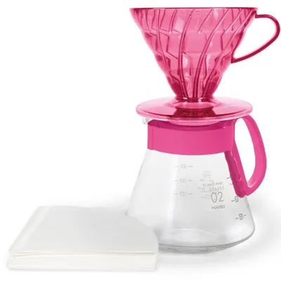 Produktbild von HARIO Kaffeefilter Glas Gr.02 pink 115844 4260703450106