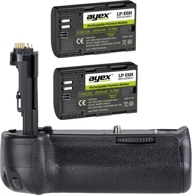 Produktbild von Batteriegriff Set für Canon EOS 6D + 2x LP-E6N Akkus