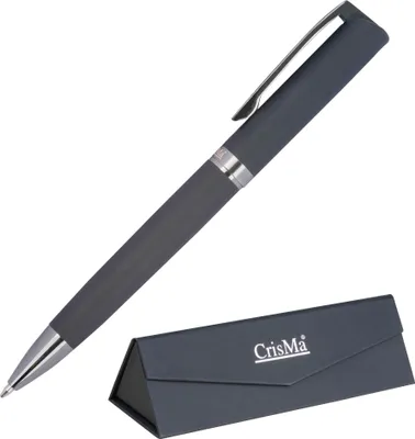 Produktbild von Drehkugelschreiber "CrisMa" aus Edelstahl / mit Etui