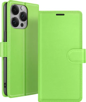 Image de Zanaé, étui à rabat pour iPhone 14 Pro avec rabat magnétique & poches pour cartes, vert