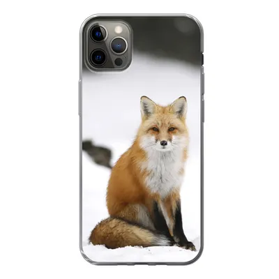 Produktbild von MuchoWow® Handyhülle Schutzhülle Hülle für iPhone 13 Pro Max Fuchs - Schnee - Winter Silikon Softcase Handy Hülle - Mobiltelefon