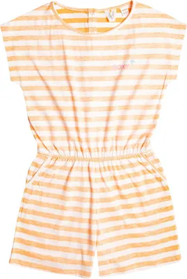 Image de Combinaison d'été rayée Roxy « Turn Up The Sun » orange, taille 140