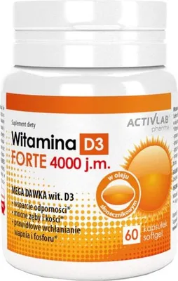 Image de ActivLab Vitamine D3 4000 60caps. FORTE