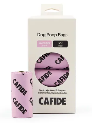 Produktbild von CAFIDE Lea Hundekotbeutel Lavendel, 120 Stück (8 Rollen à 15 Beutel)