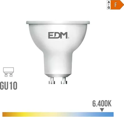 Image de Ampoule Led Gu10 10w Lumière Froide éclairage Puissant Et Froid, Idéal Pour Espaces Modernes. - Edm