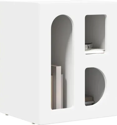 Zdjęcie produktu dla vidaXL Stolik nocny biały 40 x 35 x 50 cm materiał drewnopochodny