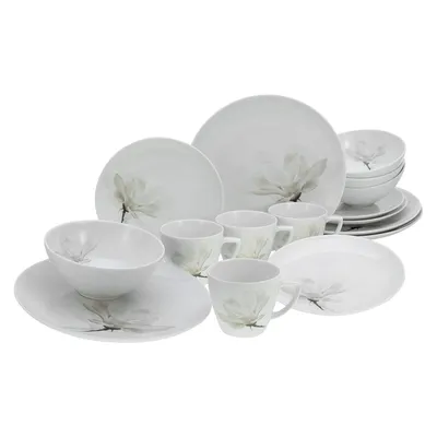Obrázok produktu pre CreaTable, 25874, Home Magnolia biela, kombinovaná sada 16 dielov, porcelán