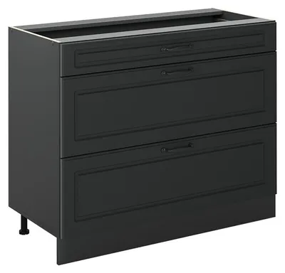 Productafbeelding van Keukenonderkast Vicco R-Line Antraciet landelijk/Antraciet 100 cm zonder werkblad, Model 71570