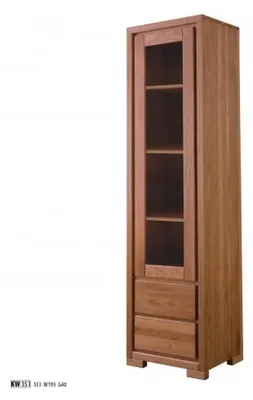 Obrázek produktu pro Klasické vitríny Skříňka vitrína obývací pokoj vitríny design pravé dřevo