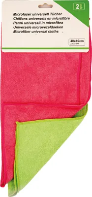 Produktbild von Auto 2er Set Microfasertücher 220 GSM, 40 x 40 cm, Farblich sortiert
