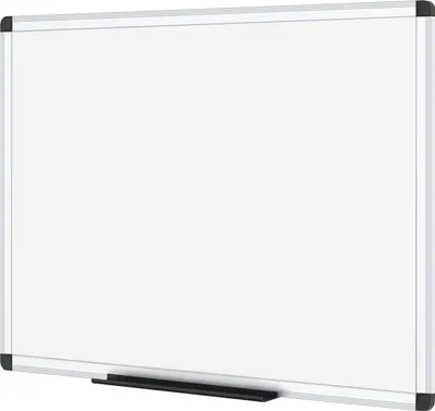 Image de Tableau blanc magnétique effaçable à sec - cadre aluminium argenté - 90 x 60 cm