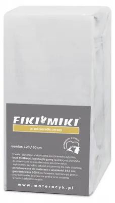 Produktbild von Fiki Miki Jersey Spannbettlaken Baumwolle Weiß 120x60 cm